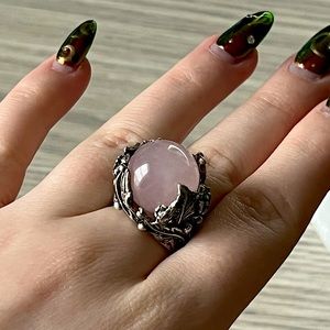Rose Quartz Sphere Ring